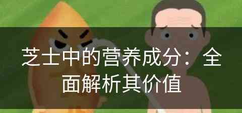 芝士中的营养成分：全面解析其价值